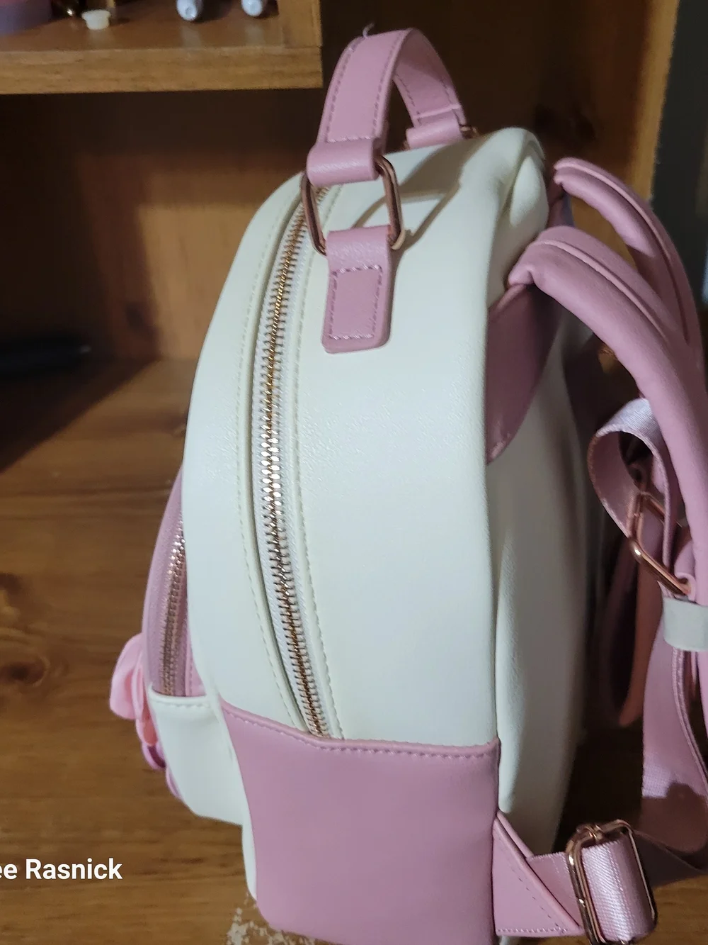 Disney Loungefly Beauty and the Beast Floral Mini Backpack - Cream & Pink
